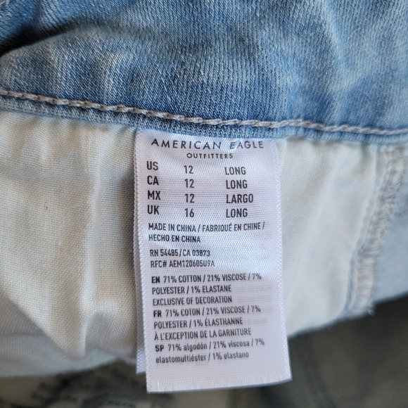 AMERICAN EAGLE Ne(x)t Level Stretch Hi-Rise Jegging High Waist Light Wash Jeans - Picture 8 of 8